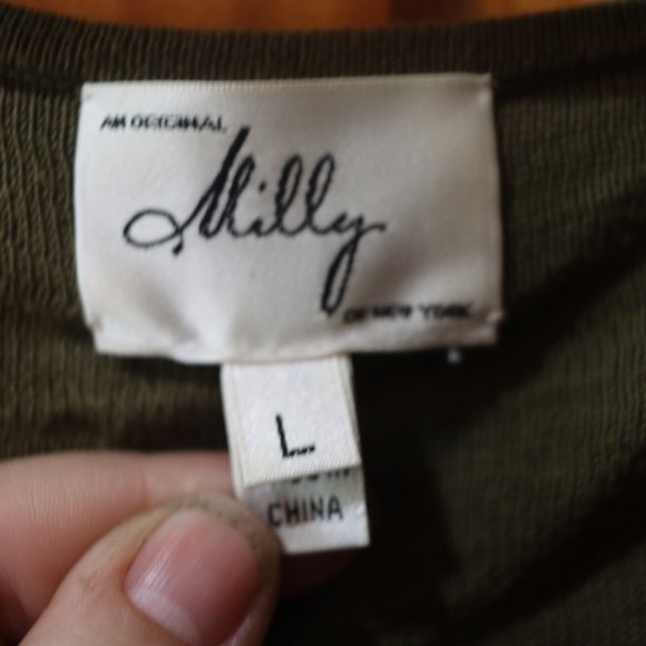 Milly Bahia Jacquard Green Knit Floral Baubles Fairycore Midi Tank Dress LG - Picture 9 of 15